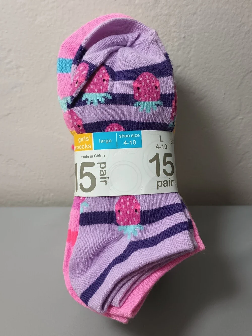 Wonder Nation Girls' No Show Socks
